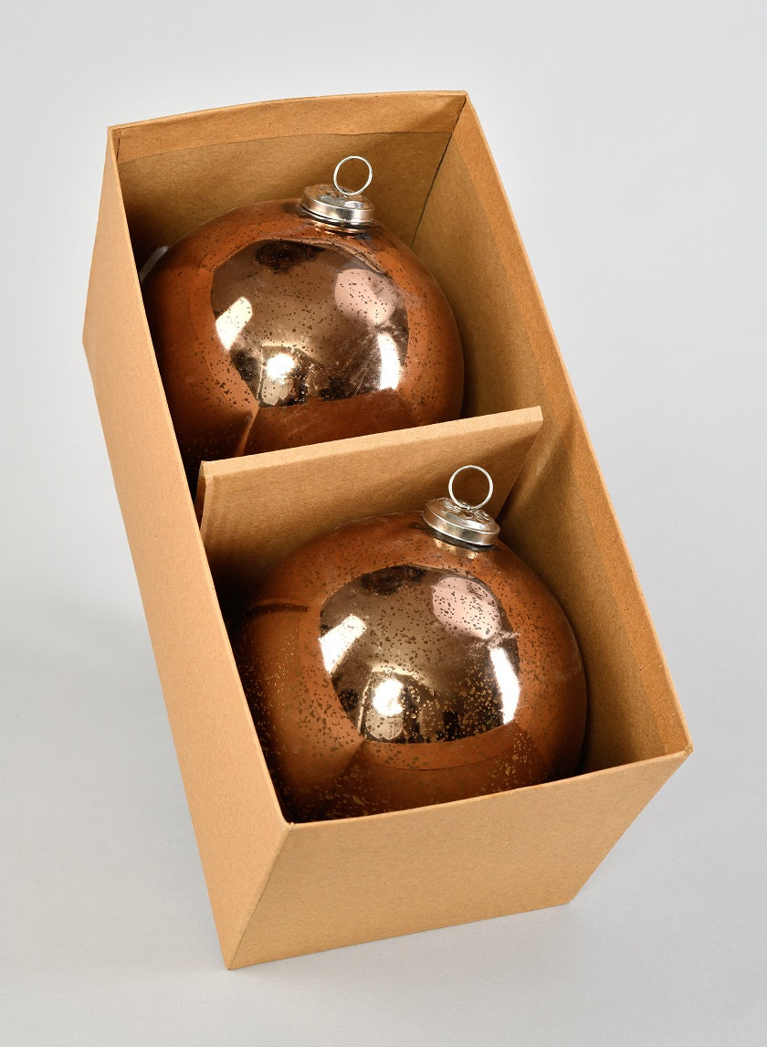 6in Round Antique Bronze Glass Ball Ornament Decor Jamali-garden