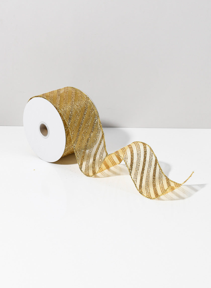 30ft Roll Ribbon - Gold Decor Jamali-garden