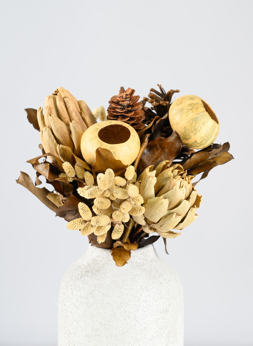 14in Long Mixed Dried Pods and Leaves Bouquet Decor Jamali-garden