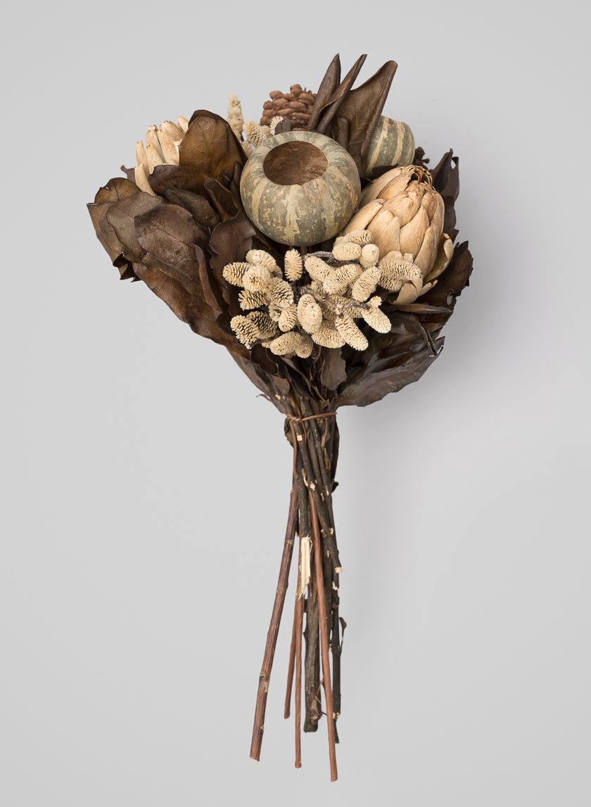 14in Long Mixed Dried Pods and Leaves Bouquet Decor Jamali-garden
