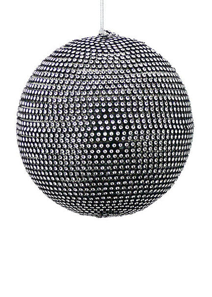 Black With Silver Diamond Bead Balls, Deer &amp; Ribbon Decor Jamali-garden