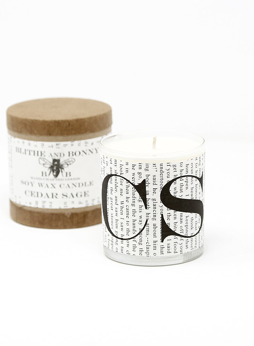 40 Hour Blithe & Bonny Cedar Sage Scented Candle Decor Jamali-garden