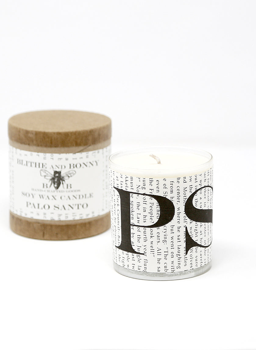 40 Hour Blithe &amp; Bonny Palo Santo Scented Candle Decor Jamali-garden