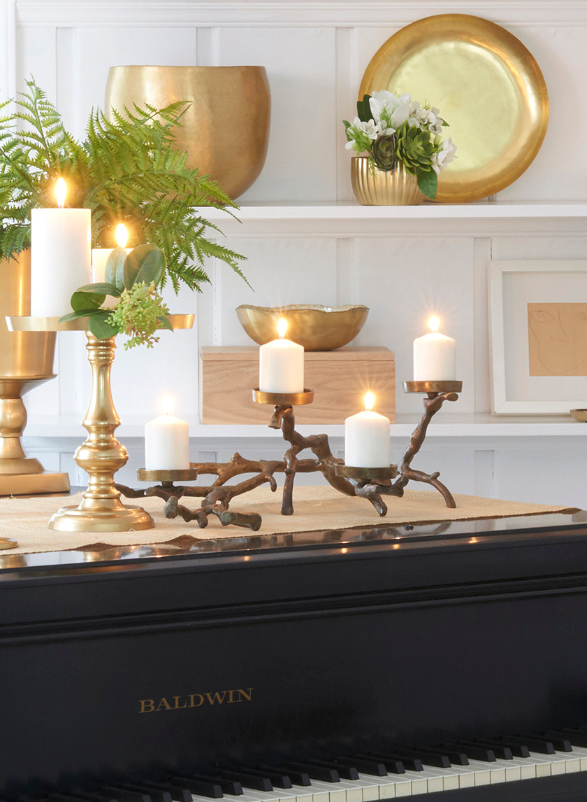 2 x 2in White Pillar Candle Decor Jamali-garden