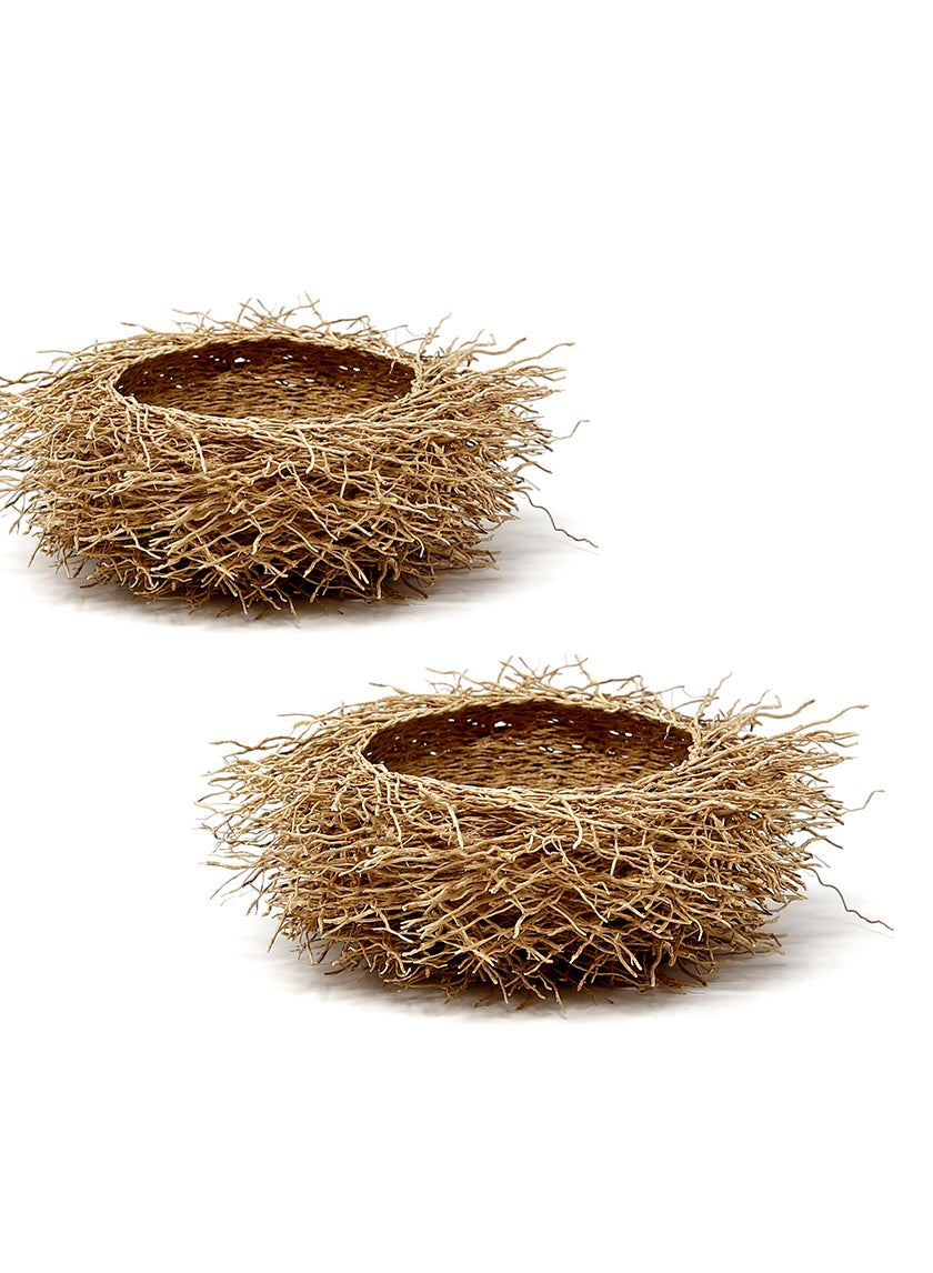9in Wide Small Vetiver Nest Decor Jamali-garden