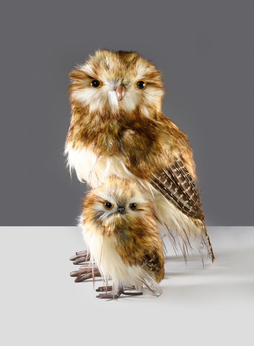 12in Tall Brown Owl Decor Jamali-garden