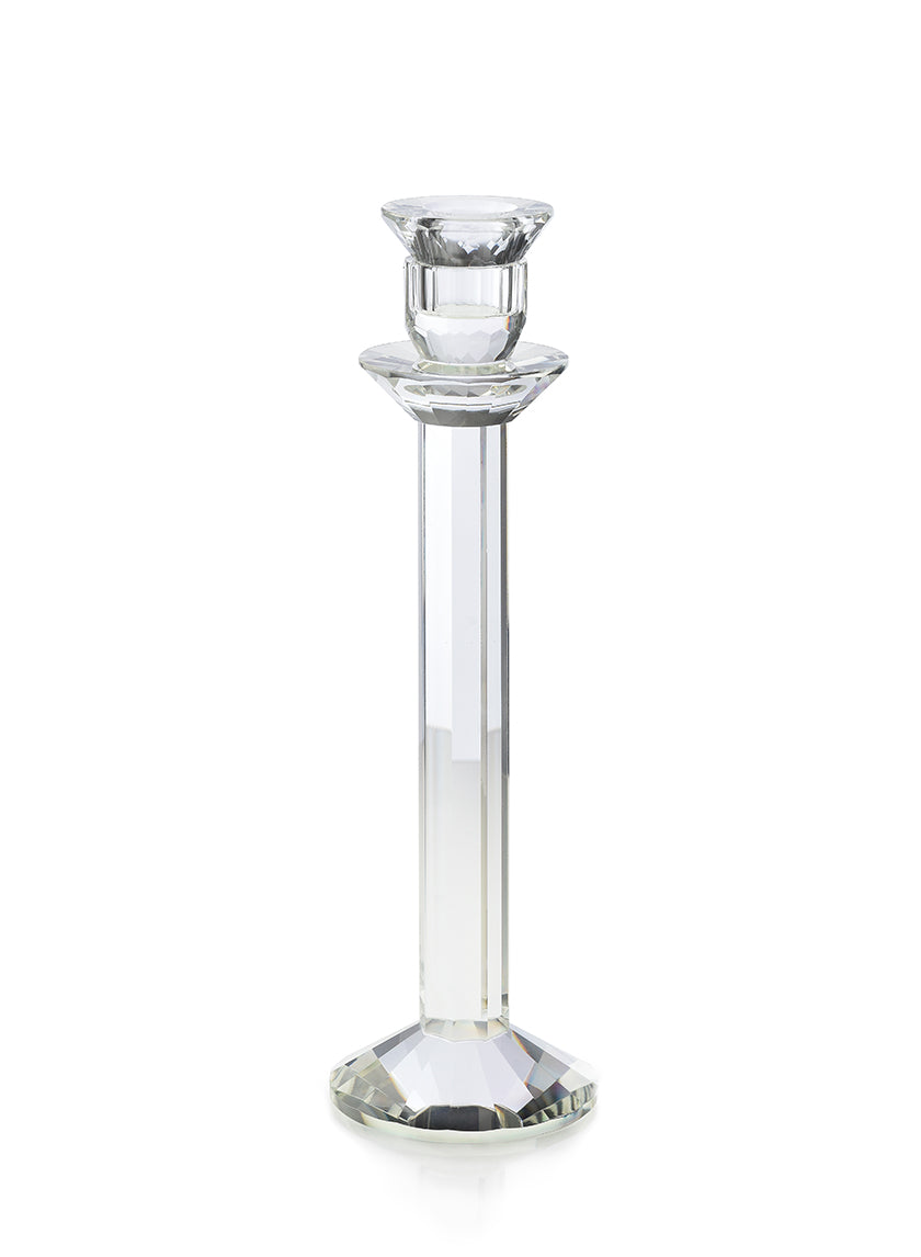 Faceted Stem Crystal Candlesticks Decor Jamali-garden