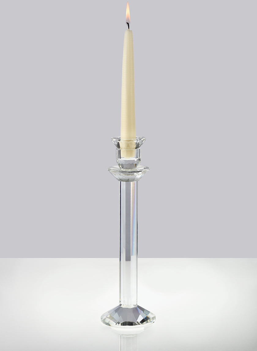 Faceted Stem Crystal Candlesticks Decor Jamali-garden