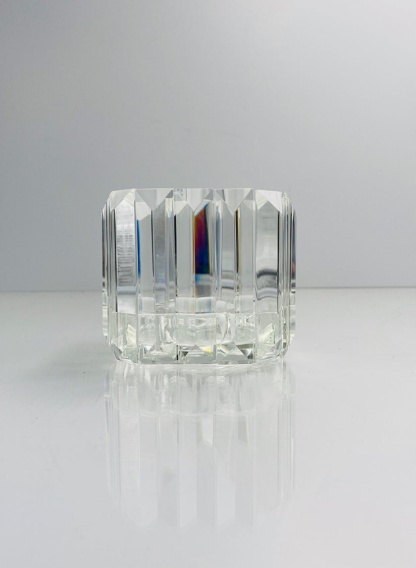 4.25in Tall Pyramid Crystal Candleholder, Small Decor Jamali-garden