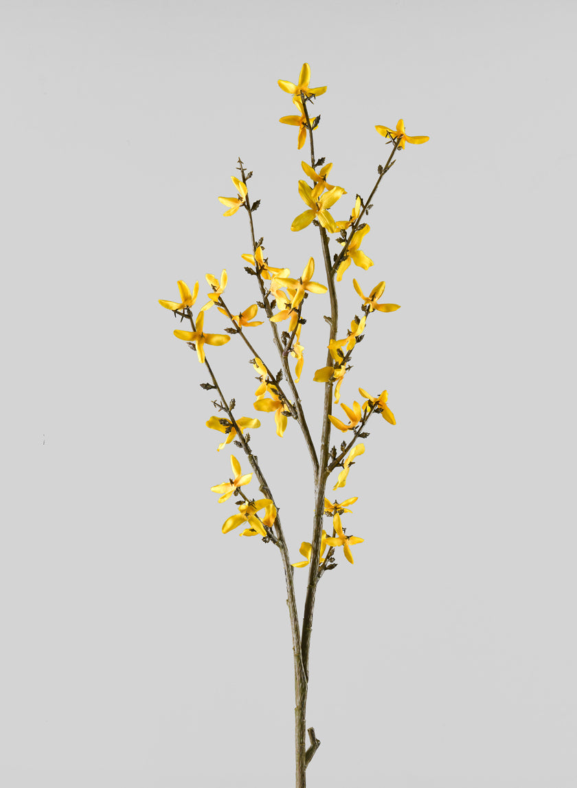 24in Long Blooming Forsythia Branch Decor Jamali-garden