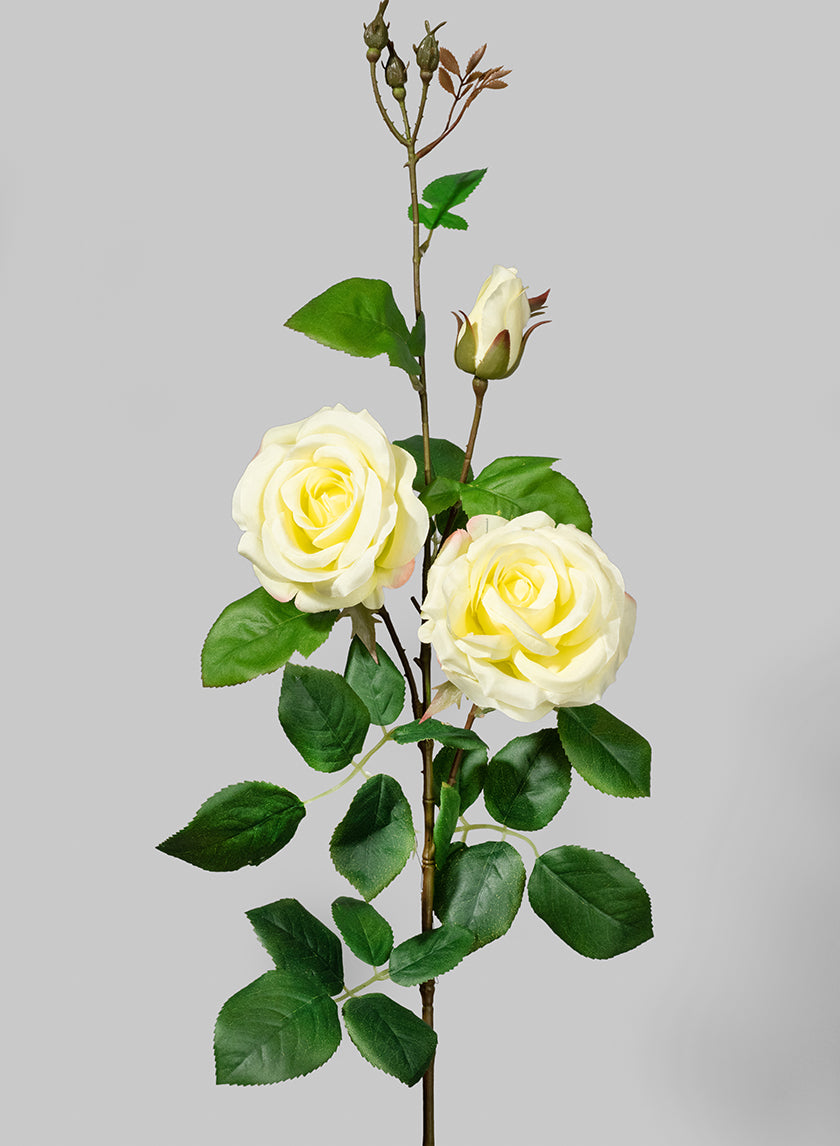 35in Long White Rose Spray Decor Jamali-garden