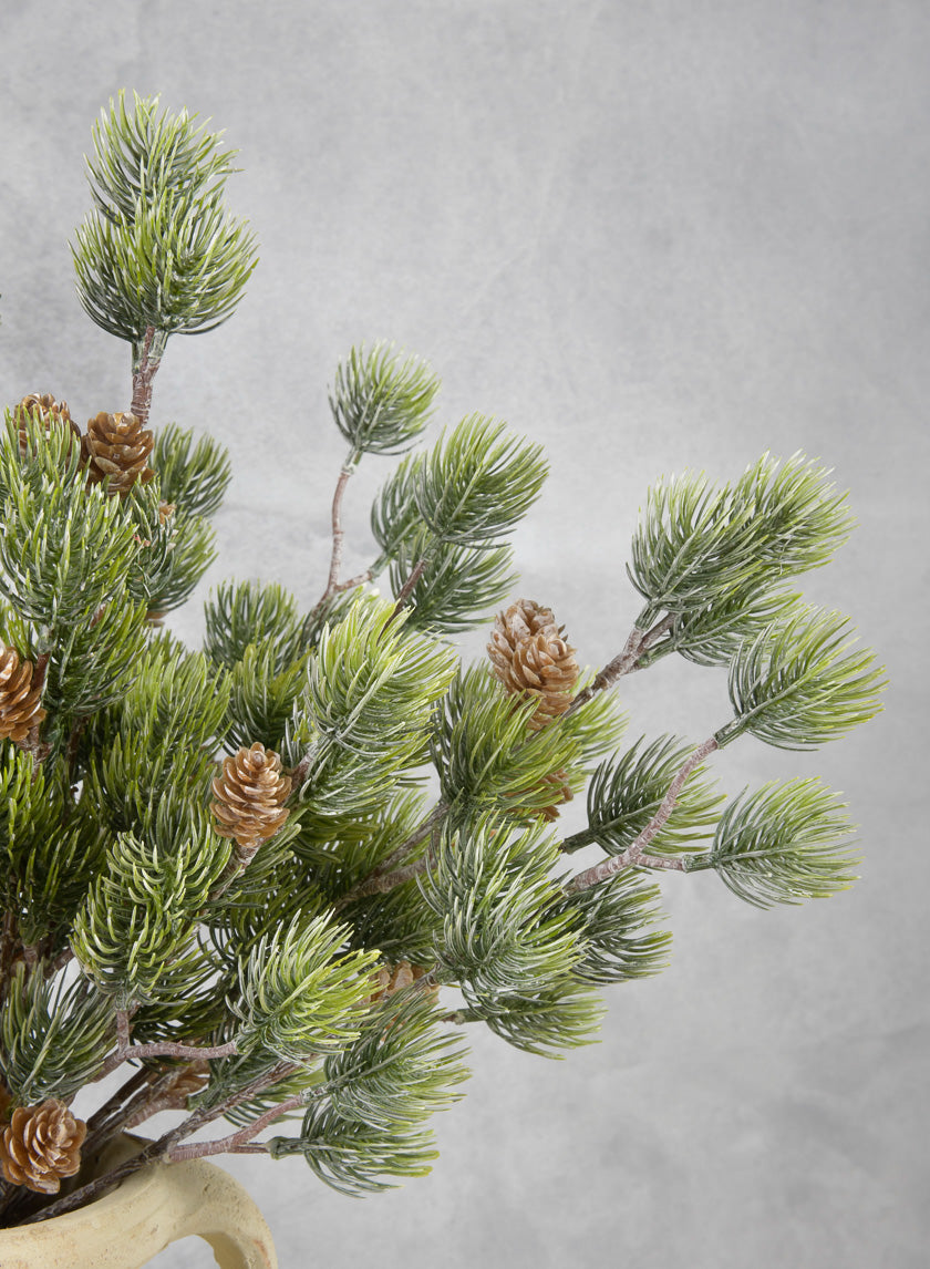 15in Long Cedar Bush x 5 Heads with Light Frost Decor Jamali-garden