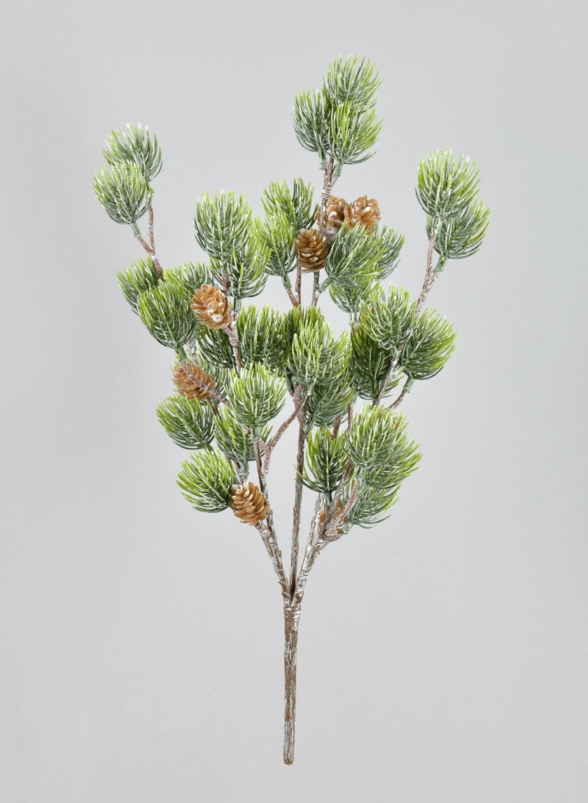 15in Long Cedar Bush x 5 Heads with Light Frost Decor Jamali-garden