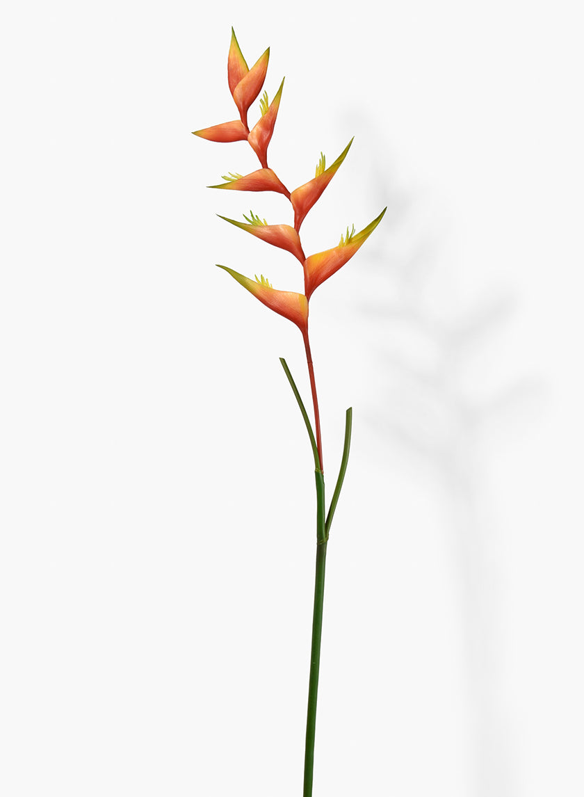 53in Long Orange Heliconia Stem Decor Jamali-garden