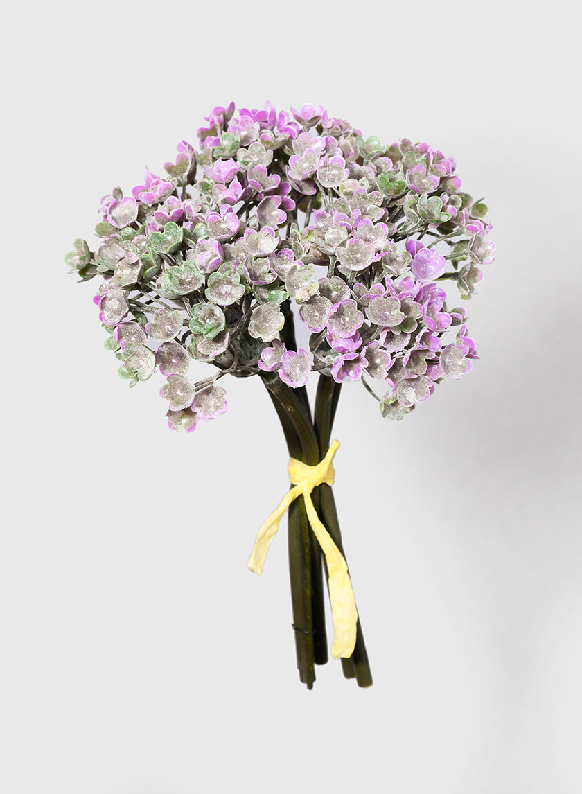 7in Long Mini Purple Gypsophila Bouquet Decor Jamali-garden