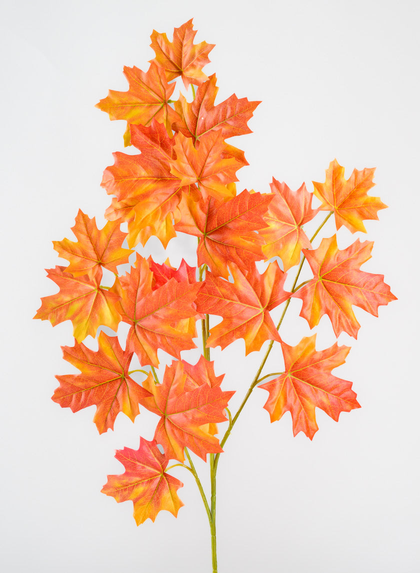 28in Long Single Big Leaf Maple with Branches and Leaves Decor Jamali-garden