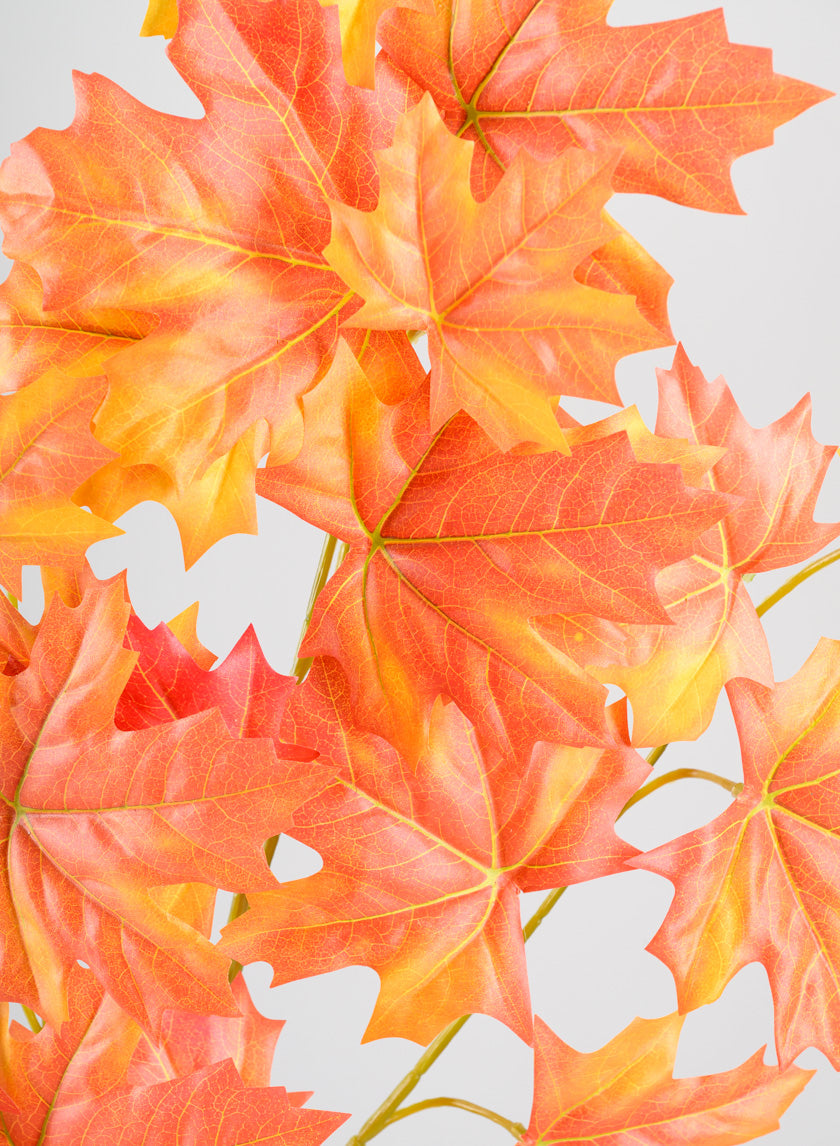 28in Long Single Big Leaf Maple with Branches and Leaves Decor Jamali-garden