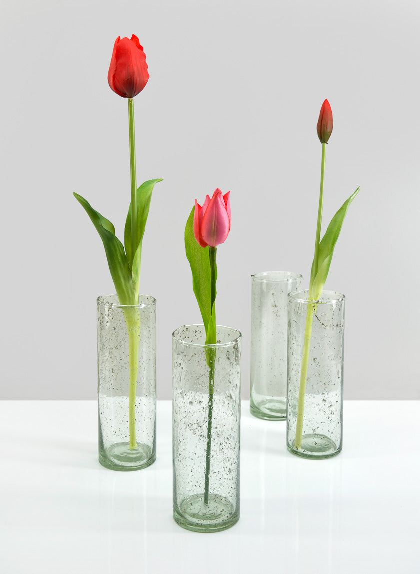 7in Tall Antoine Vintage Glass Bud Vase Decor Jamali-garden