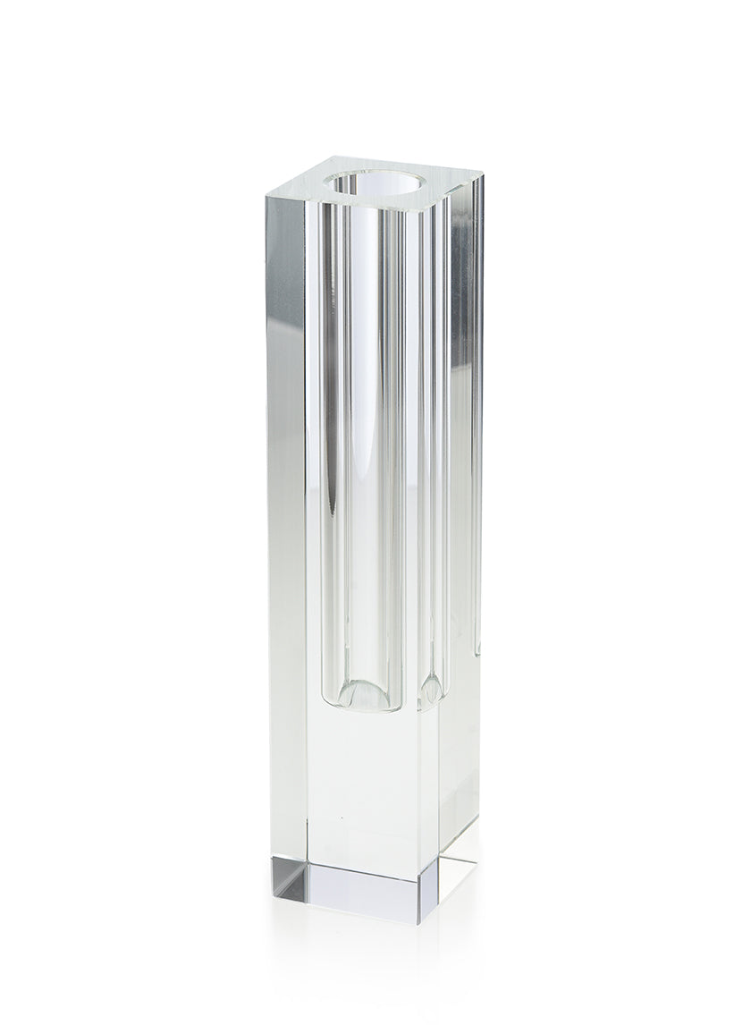 Square Glass Crystal Bud Vases Decor Jamali-garden 9in EACH