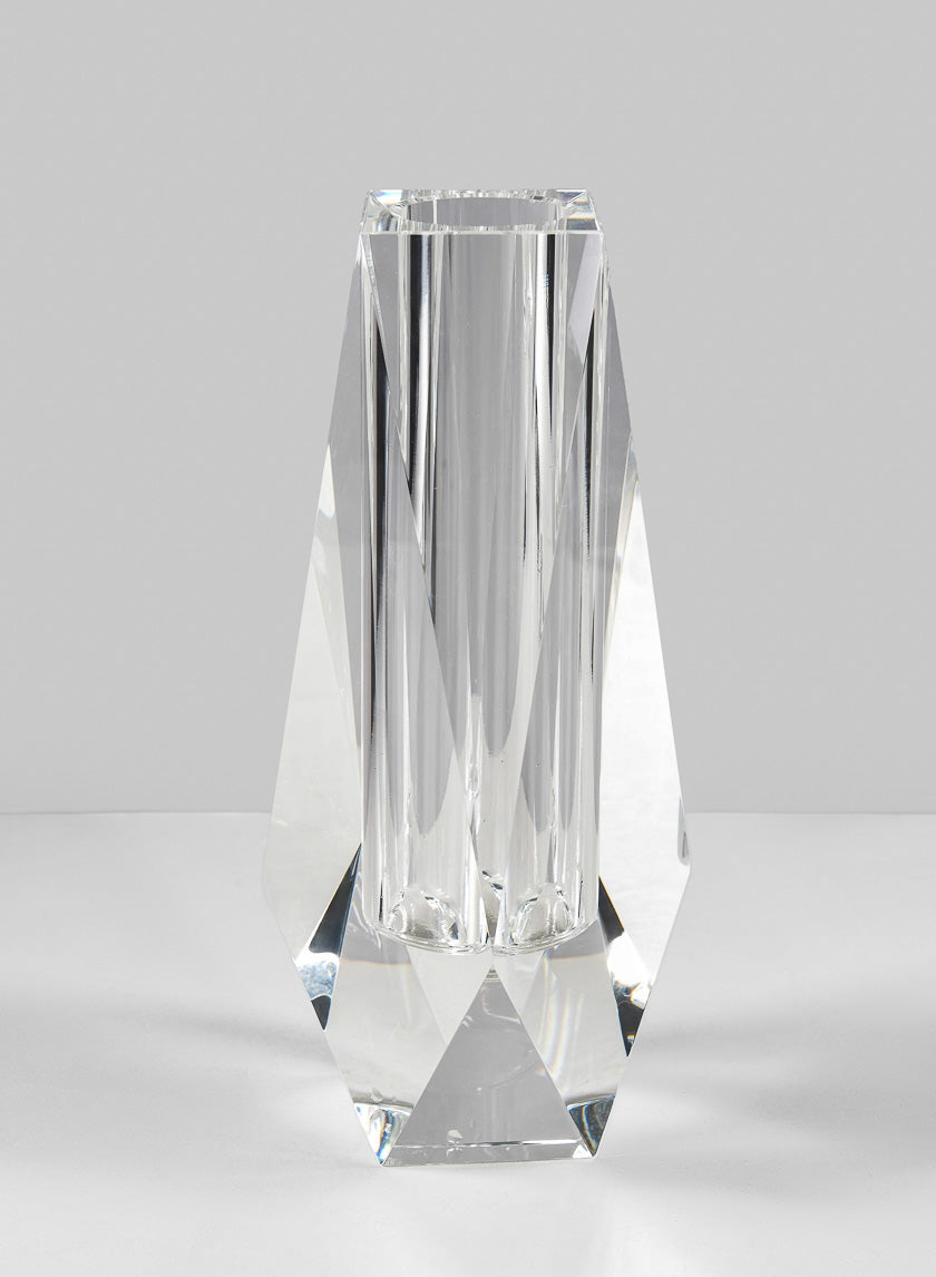 8.5in Tall Coffee Table Crystal Glass Vase Decor Jamali-garden