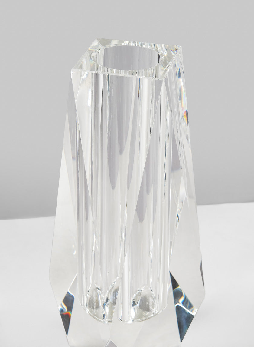 8.5in Tall Coffee Table Crystal Glass Vase Decor Jamali-garden