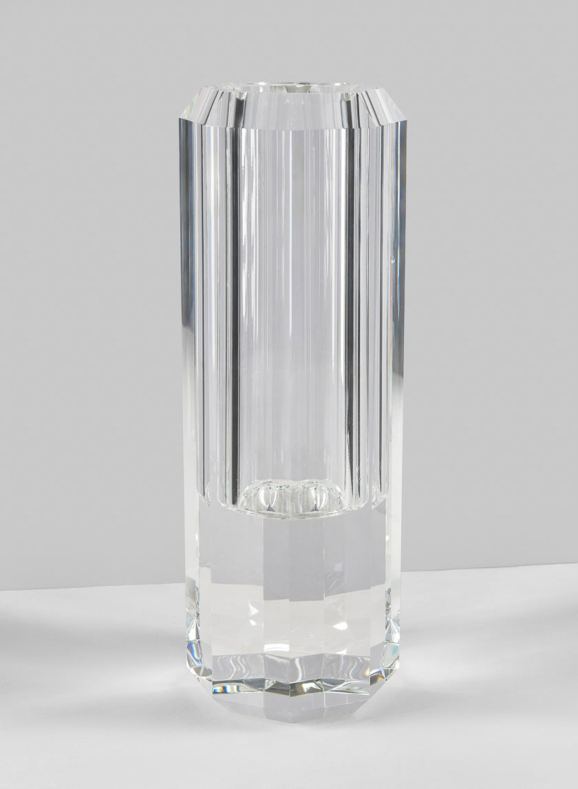 12in Tall Octagonal Centerpiece Crystal Glass Vase Decor Jamali-garden