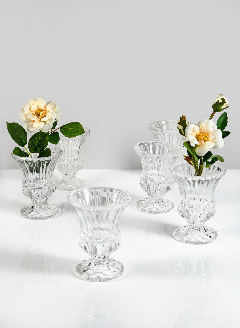 4in Tall Mimosa Glass Urn, Mini Decor Jamali-garden