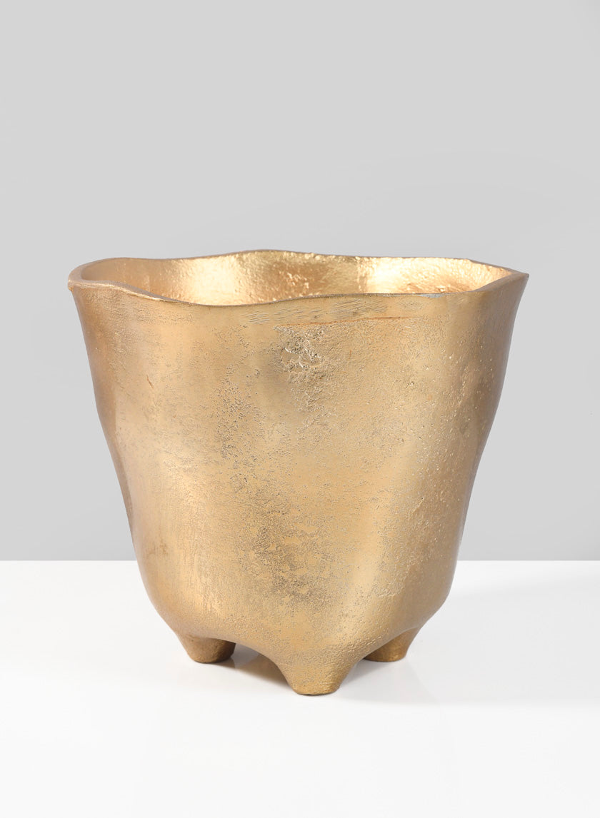 5.75in Tall Casablanca Gold Vase Decor Jamali-garden