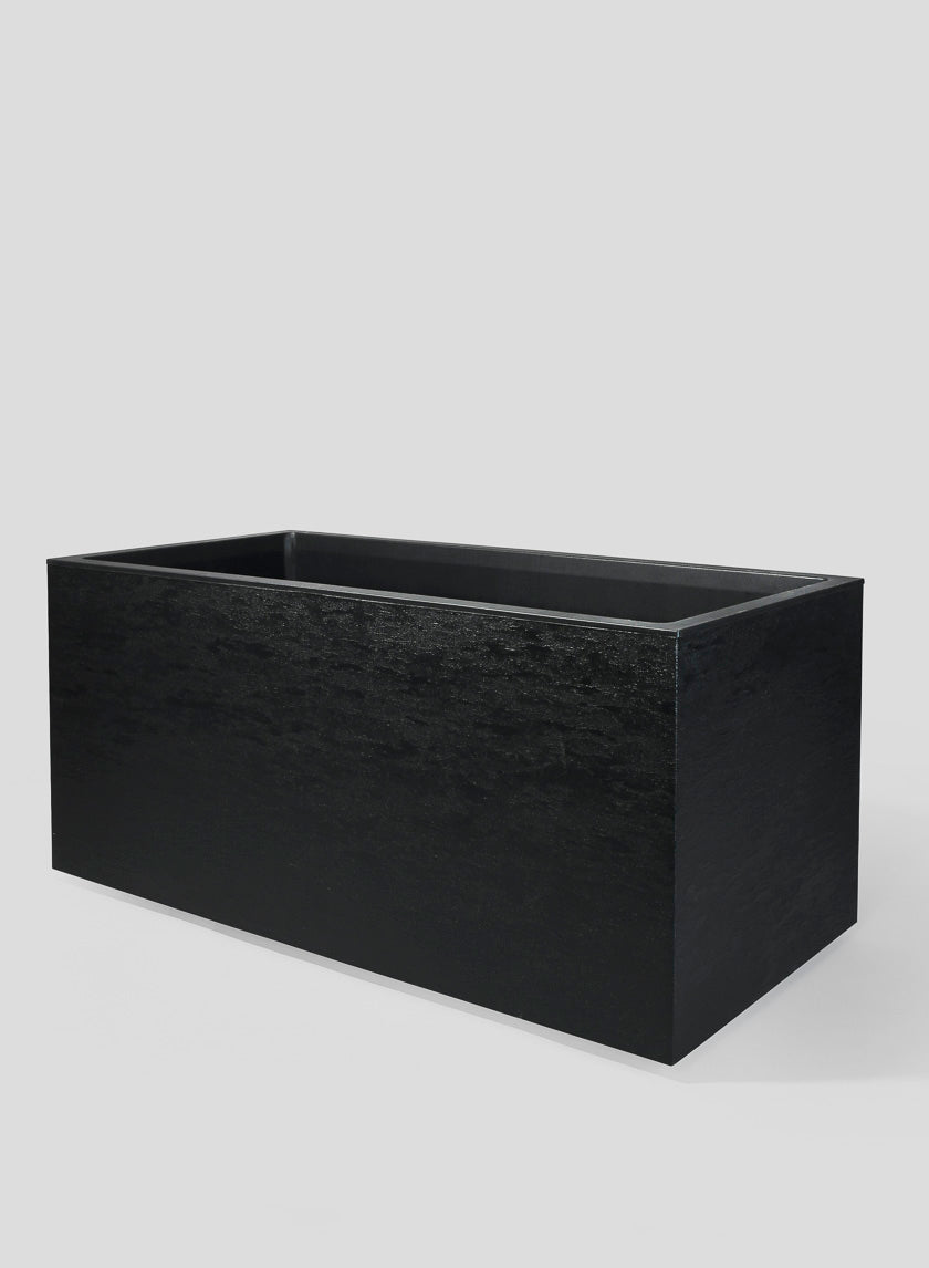 31in Long Tribeca Charcoal Gravity Rectangular Planter Decor Jamali-garden