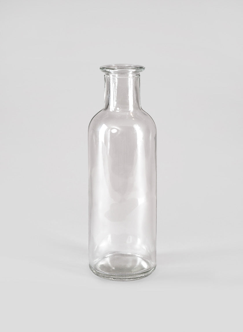 6.5in Tall Clear Glass Bottle Bud Vase Decor Jamali-garden