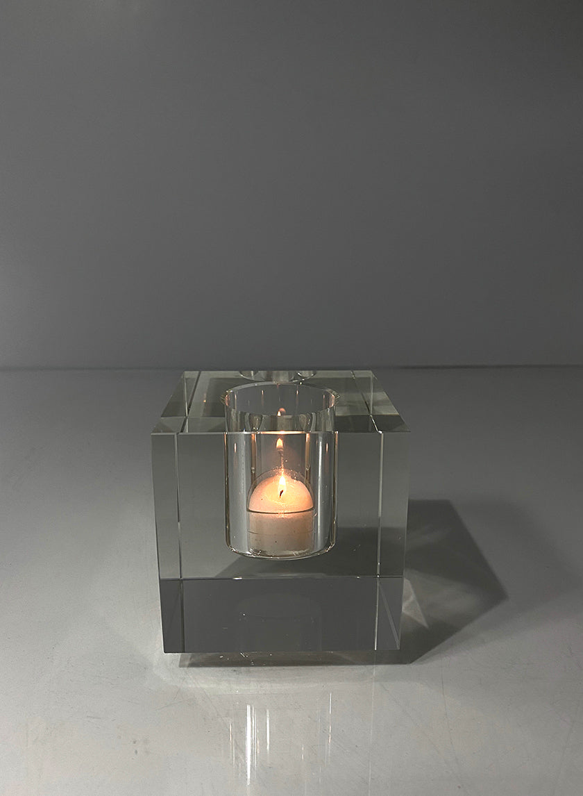 3.25in Square Crystal Vase Decor Jamali-garden