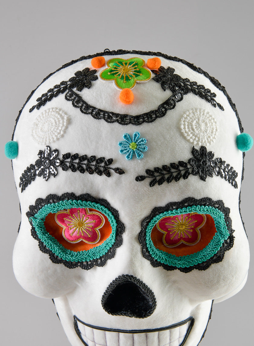 16in Calabera Mexican Skull Hanging Decor Jamali-garden