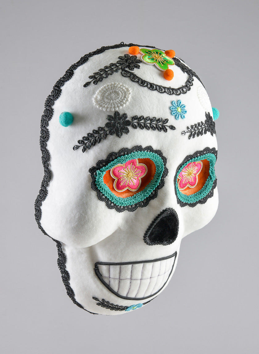 16in Calabera Mexican Skull Hanging Decor Jamali-garden