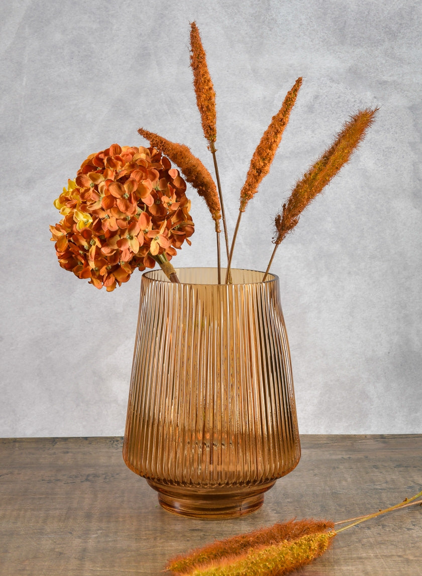 31in Long Burnt Orange Hydrangea Decor Jamali-garden