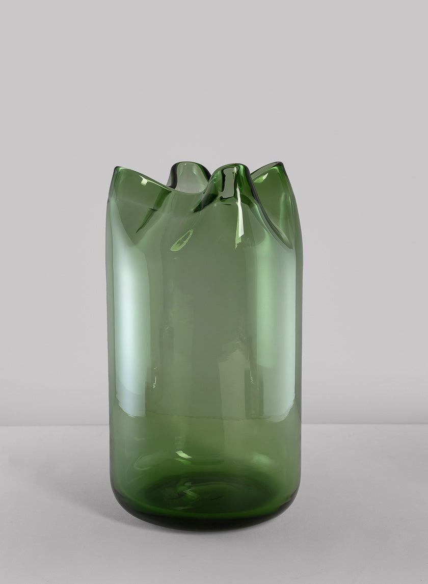 Green Boyton Art Deco Glass Vase Decor Jamali-garden