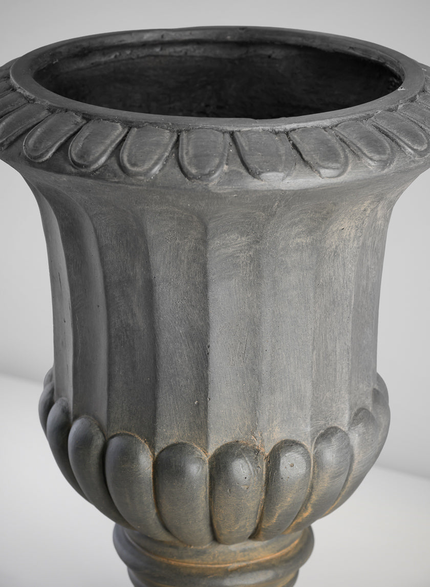 17in Tall Bronze Fiberclay All Weather Urn Decor Jamali-garden