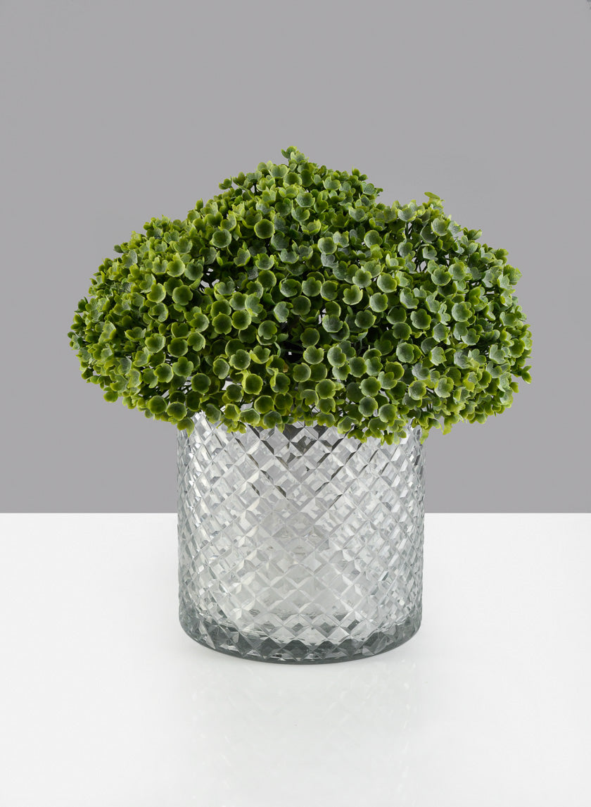 6in Tall Diamond Cut Glass Cylinder Decor Jamali-garden