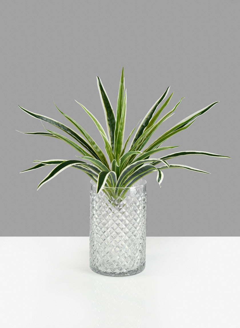 6in Tall Diamond Cut Glass Round Vase Decor Jamali-garden