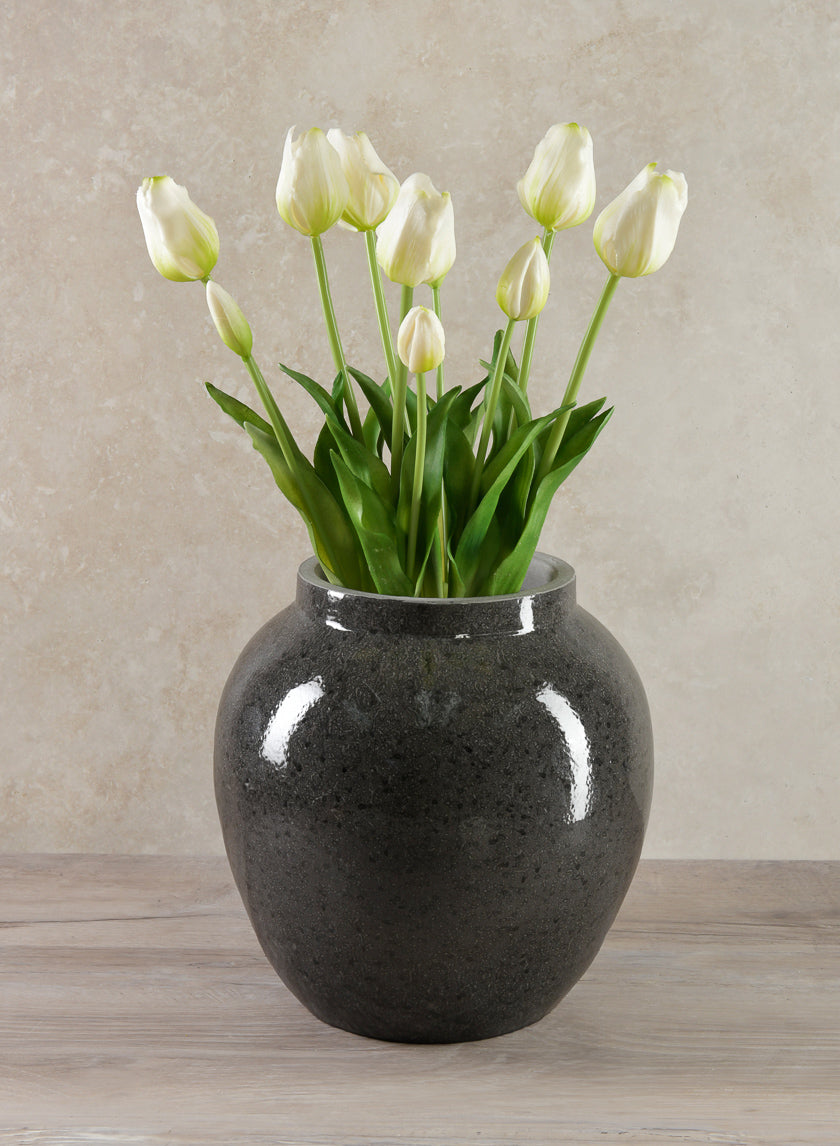 19in Long Cream Tulip Bunch Decor Jamali-garden