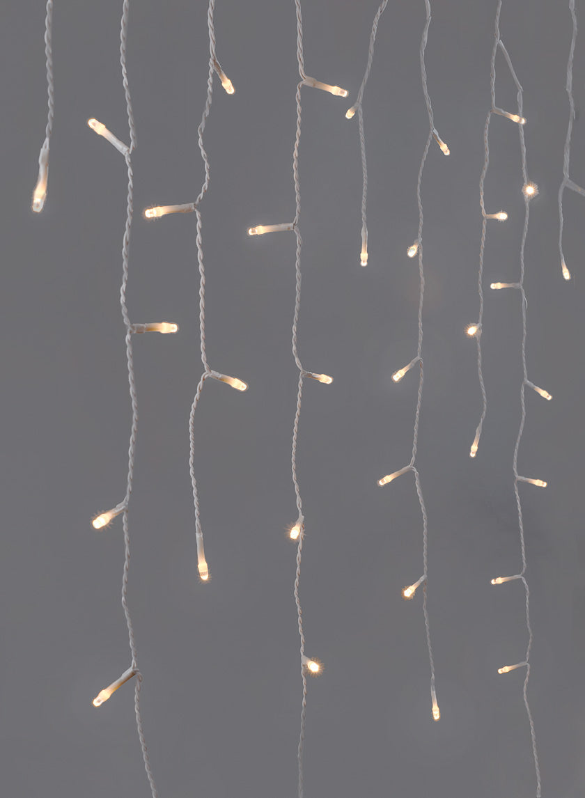 18ft Long 100 LED Icicle Lights Set Decor Jamali-garden