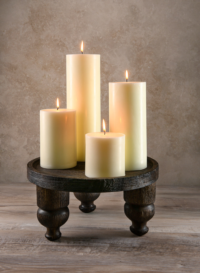 4in Wide Ivory Pillar Candle Decor Jamali-garden