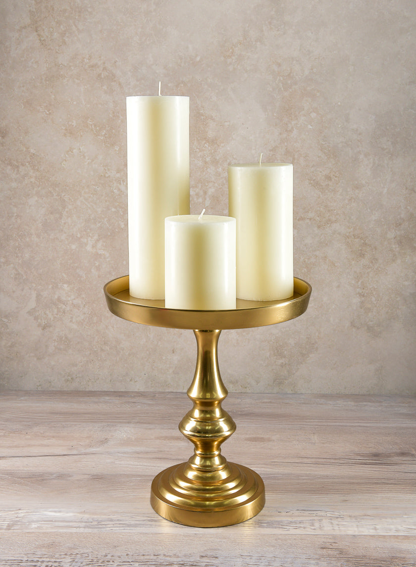 3in Wide Ivory Pillar Candle Decor Jamali-garden