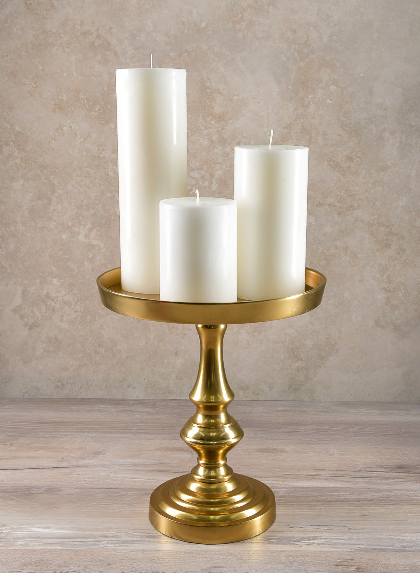 3in Wide White Pillar Candle Decor Jamali-garden