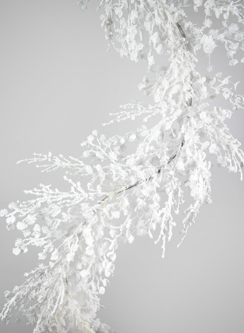 5ft Long Winter Snow Look Alpine Mix Garland, Case of 4 Decor Jamali-garden
