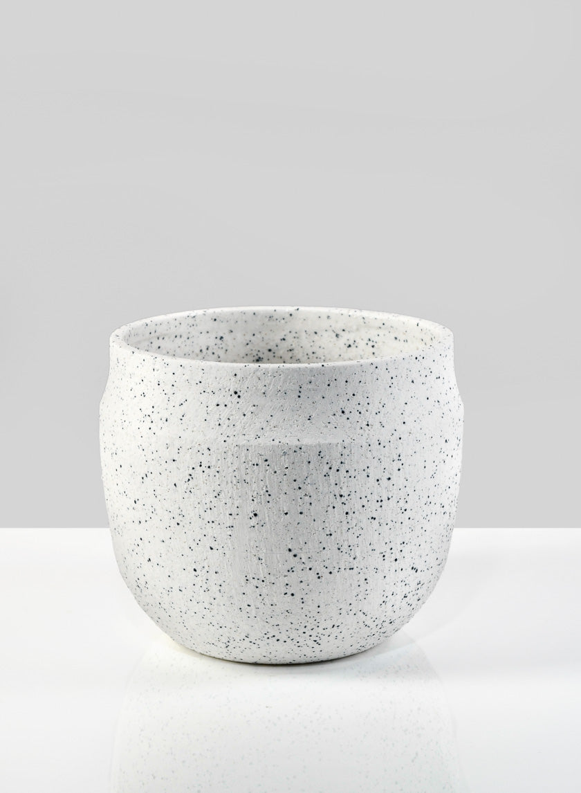 6.5in Wide White Granite Goki Bowl Decor Jamali-garden