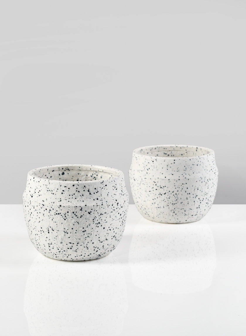 4in Wide White Granite Goki Bowl Decor Jamali-garden