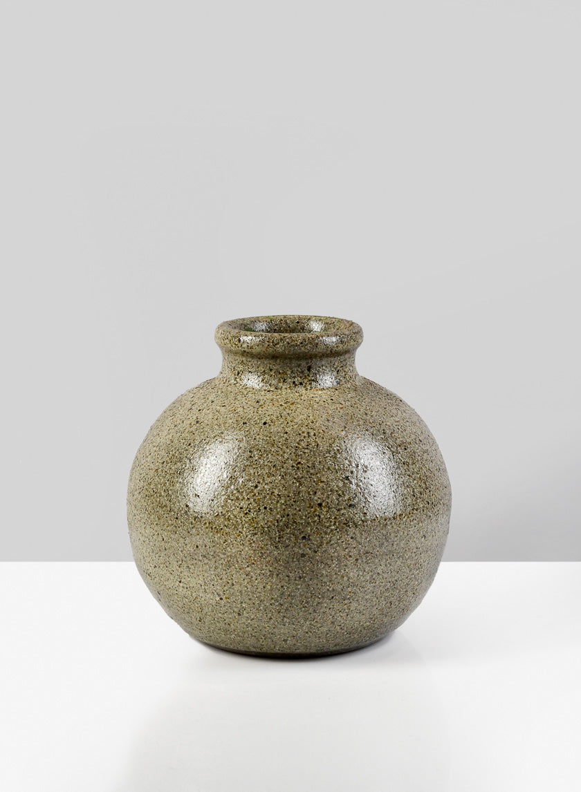 5.75in Wide Stone Uxmal Vase Decor Jamali-garden