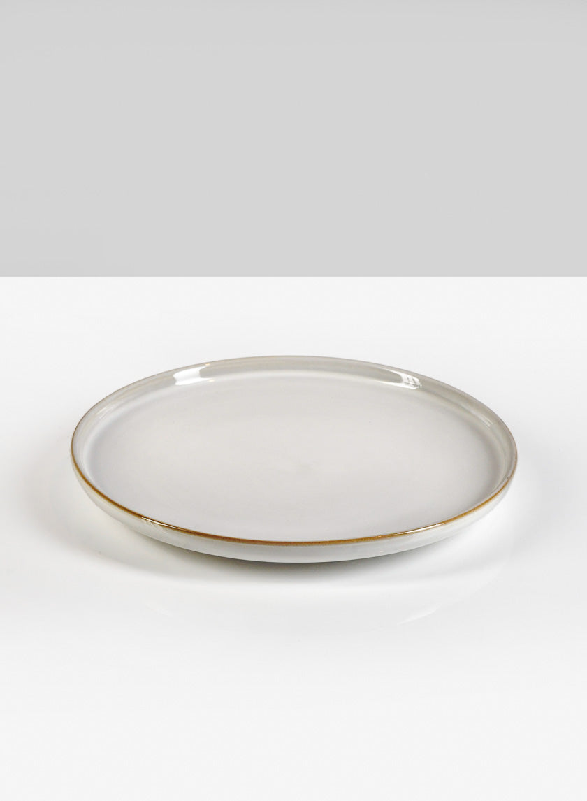 8.5in Wide White Ceramic Plate Decor Jamali-garden