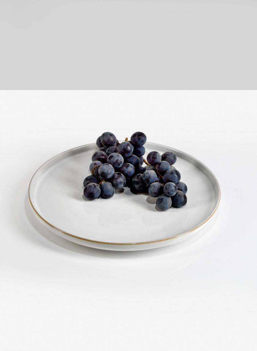 8.5in Wide White Ceramic Plate Decor Jamali-garden
