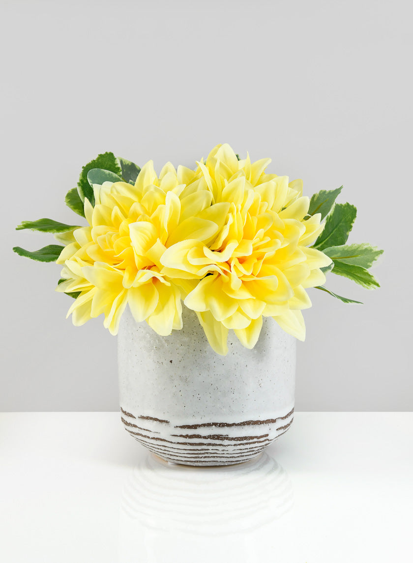 5.5in Tall Artisan Rustic White Pot Decor Jamali-garden